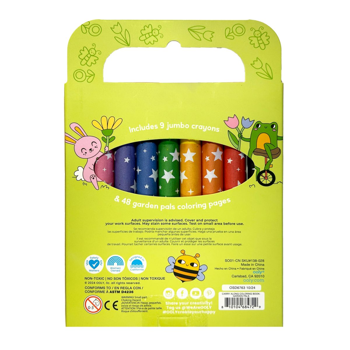 Crayons & Coloring Book - Garden Pals - Image 2